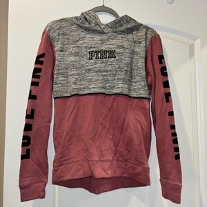 PINK Pink and Gray Hoodie